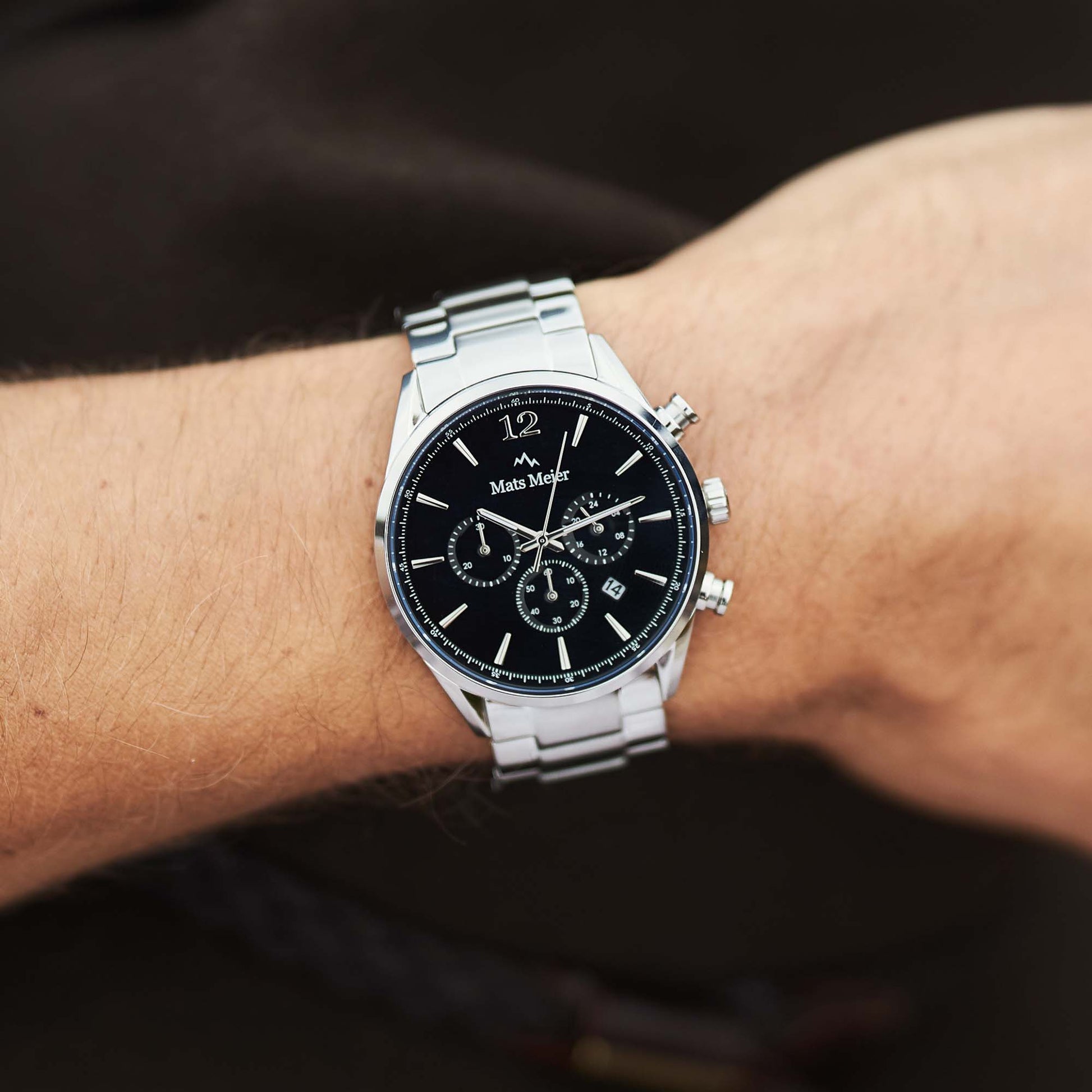 Mats Meier Grand Cornier Chrono Black/Silver Coloured Watch MM00110