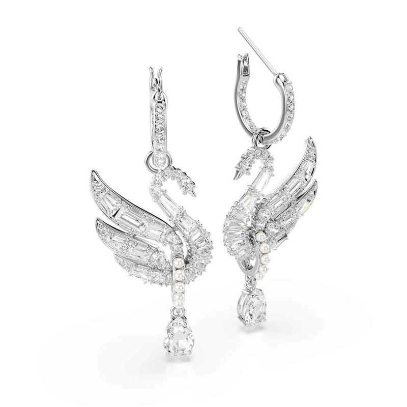 Swarovski Swan Silver Earrings 5723388-zoom-