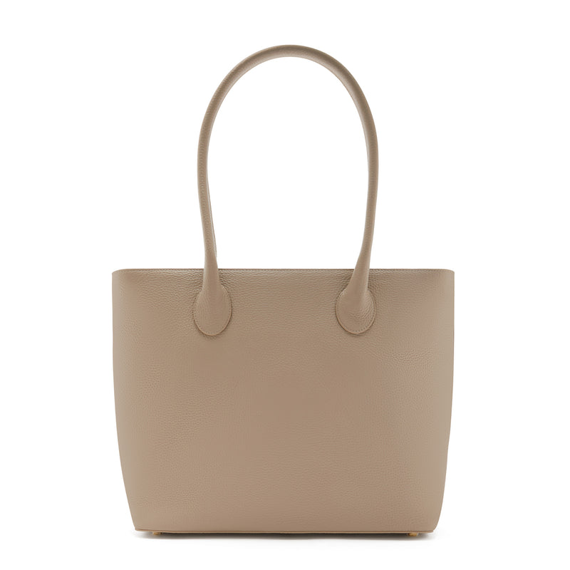 Isabel Bernard Honoré Lysanne Taupe Kalfsleren Shopper IB25023-zoom-