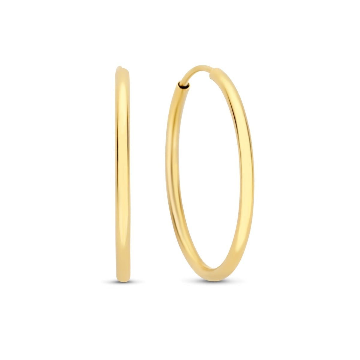 Isabel Bernard Le Marais Cerise 14 Carat Golden Hoop Earrings IB360169