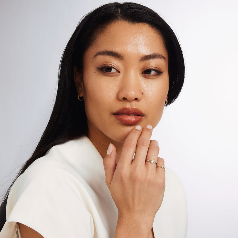 Isabel Bernard De la Paix Inaya 14 karaat gouden ring met diamant 0.03 ct IBD330025-48-zoom-