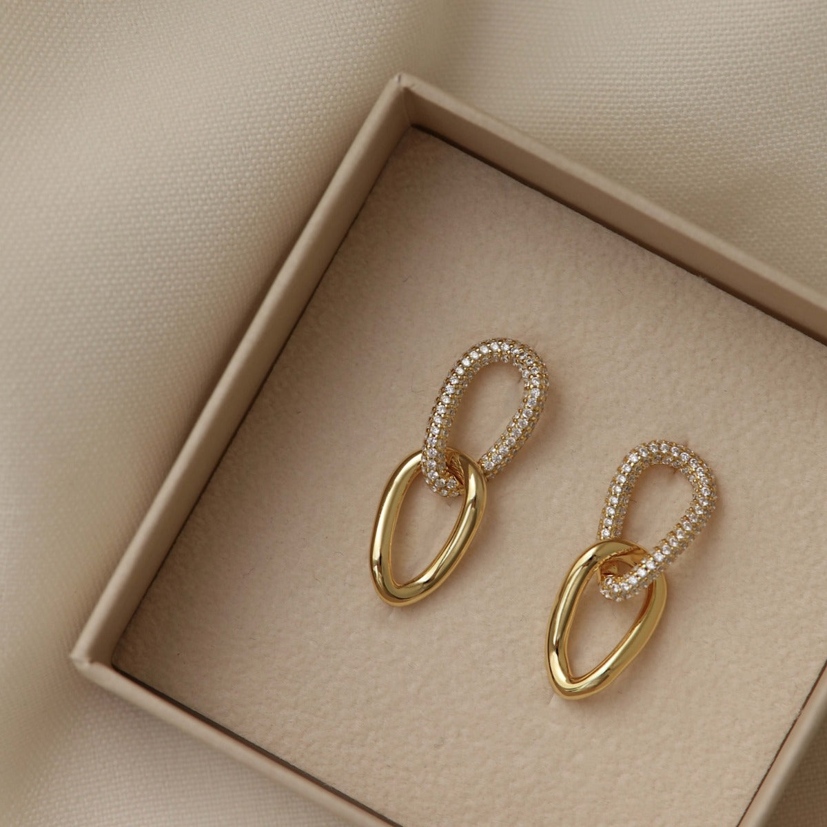 Karma 14 karat gold plated Ear Stud X125GP