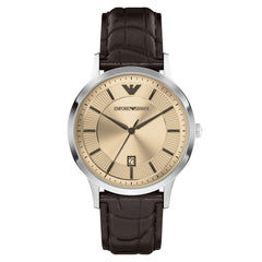 Emporio Armani Round Silver Dial Watch AR11783