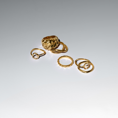 Pandora Essence Gold Plated Rippled Band Ring 163885C00-52