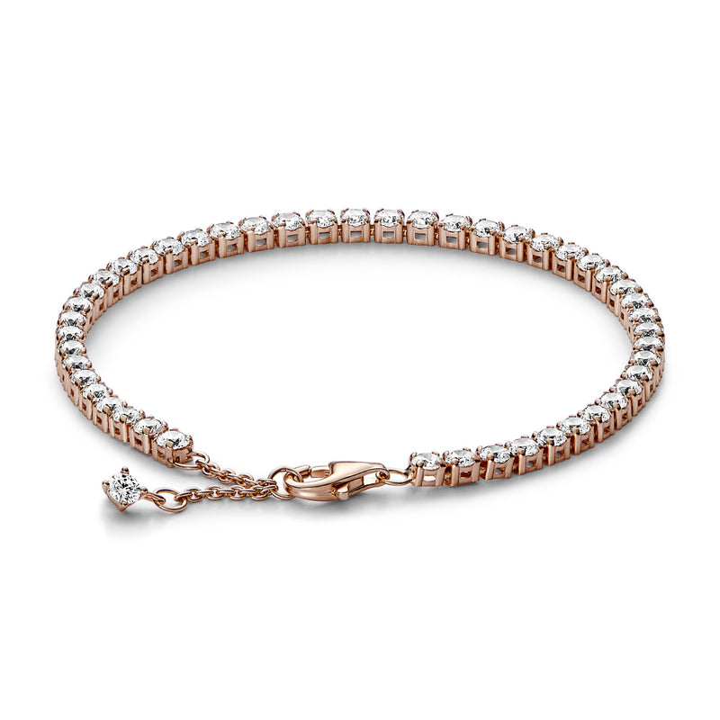 Pandora Timeless Sparkling Tennis Bracelet Armband 581469C01-20 Met 14K Roségouden Plating-zoom-