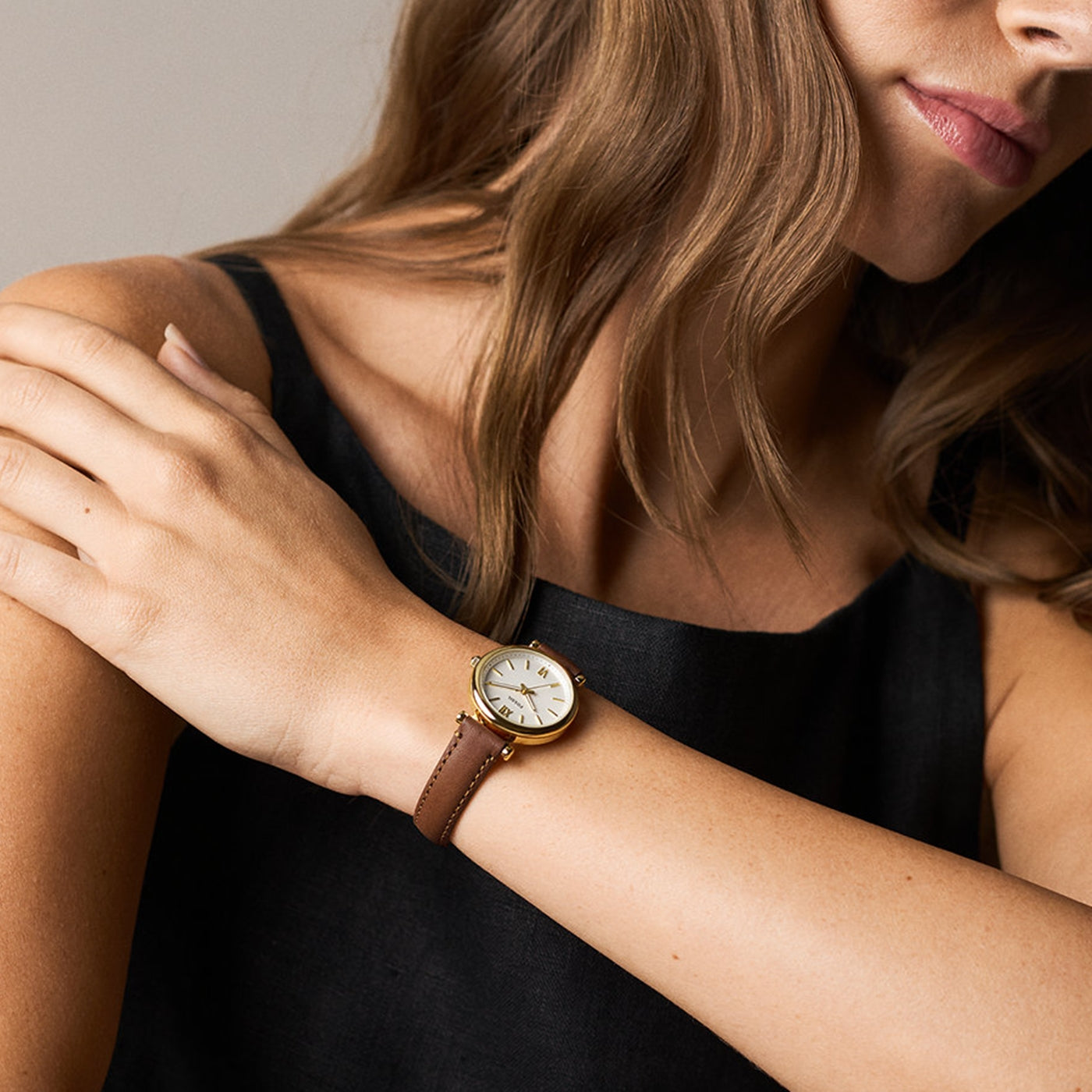 Fossil Carlie Round White Dial Watch ES5464