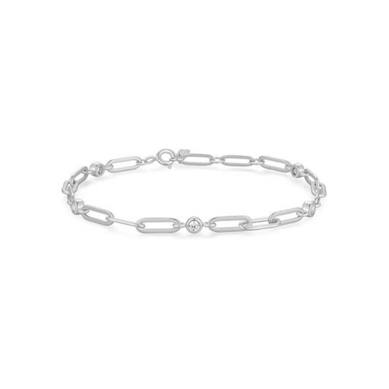 Ania Haie Reimaginer 925 Sterling Silver Paper Clip Chain Bracelet AH-B069-01H-zoom-