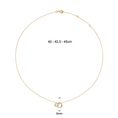 Jackie Gold Giro Doppio 14 Karat Gold Necklace 585 JKN25.408