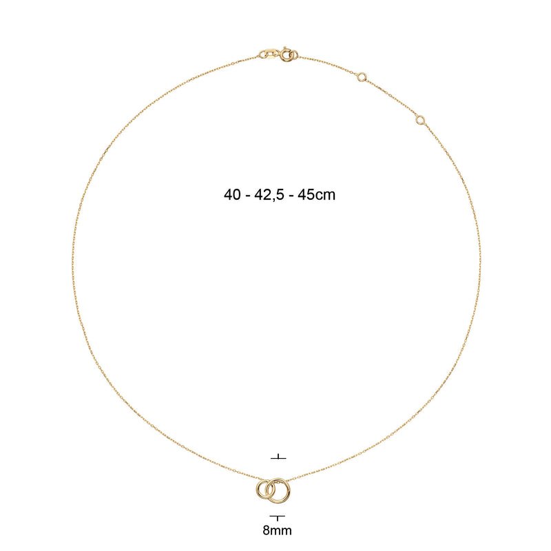 Jackie Gold Giro Doppio 14 Karaats Gouden Ketting 585 JKN25.408-zoom-