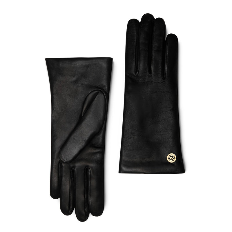 Isabel Bernard Honoré Eleanor Zwarte goatskin Leren gloves IB67000-301--zoom-