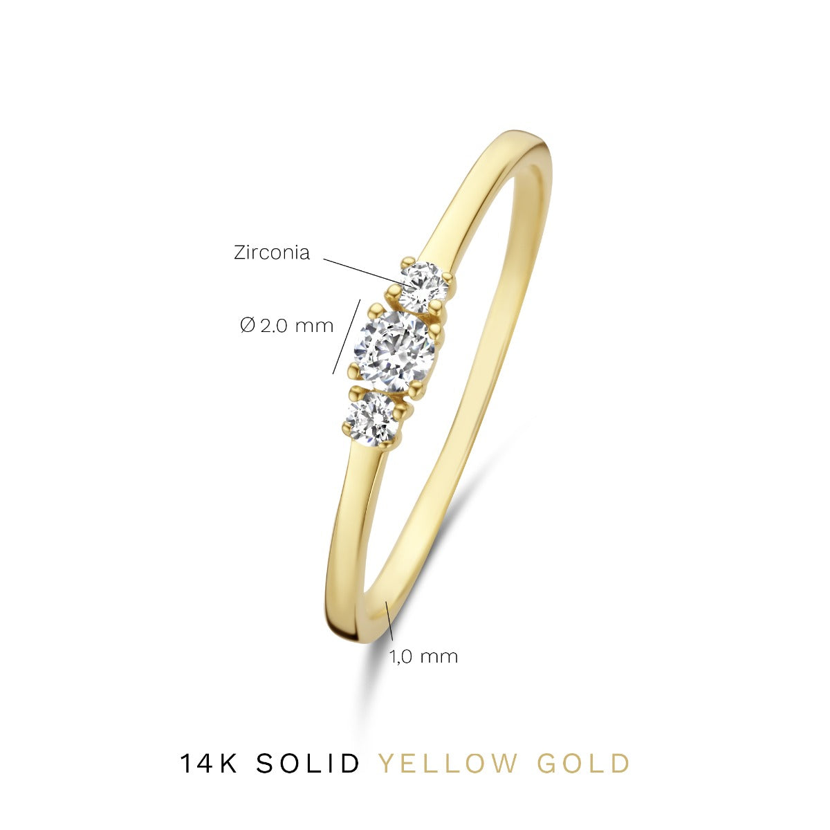 Isabel Bernard Rivoli Esmée 14 Carat Gold Ring IB330050-50