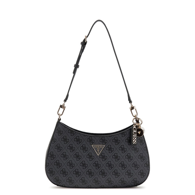 Guess Noelle Coal Logo Top Zip Shoulder Bag HWBG96-72180-CLO-zoom-