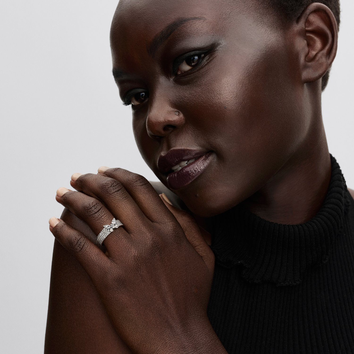 Pandora Timeless 925 Sterling Silver Sparkling Butterfly Bold Ring 194270C01-52