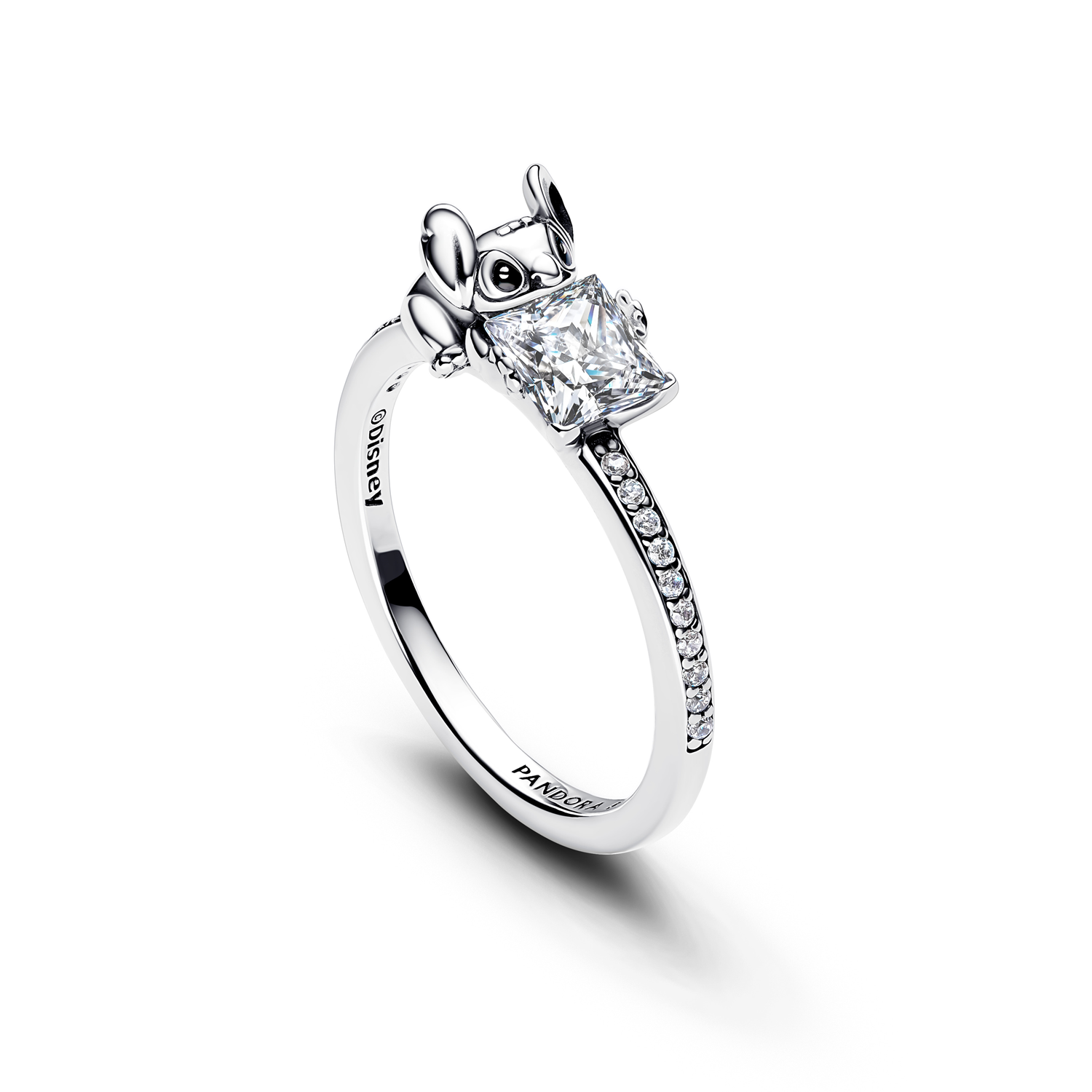 Pandora Collabs 925 Sterling Silver Disney Stitch & Stone Ring 193740C01-54