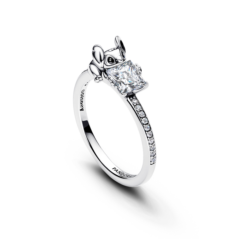 Pandora Collabs 925 Sterling Silver Disney Stitch & Stone Ring 193740C01-54-zoom-