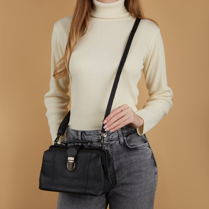 The Chesterfield Brand Rachael Black Leather Handbag C48.112700-zoom-