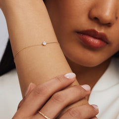 Isabel Bernard Le Marais Loane 14 Carat Golden Bracelet IB320103 (Length: 16.50-18.50 cm)