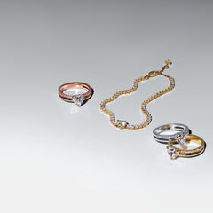 Pandora Classic Stone Gold coloured Hearts Bracelet 560041C01-20