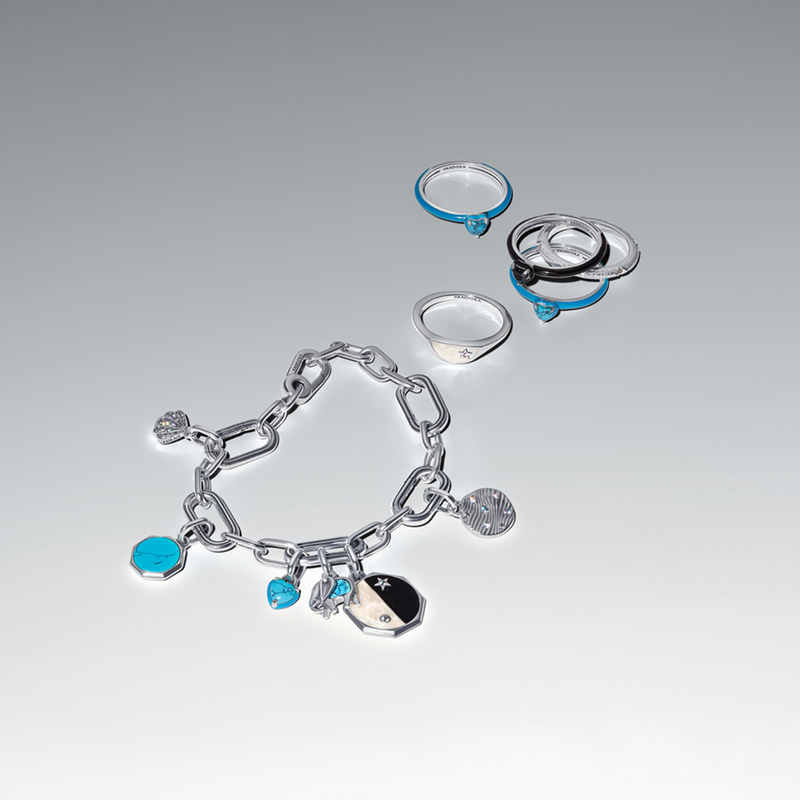 Pandora ME 925 Sterling Silver Turquoise-coloured Heart Stone Ring 193828C01-52-zoom-