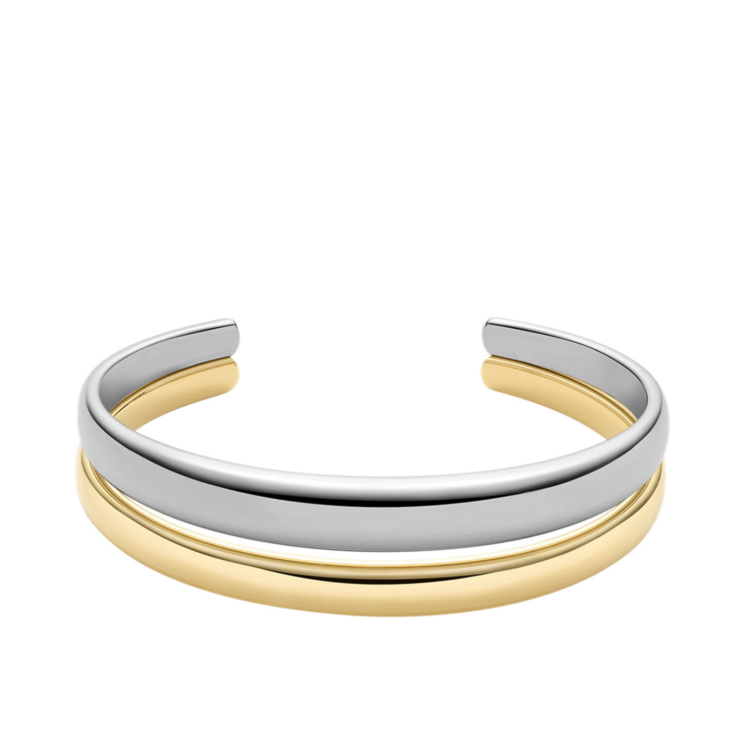 Fossil Ellis Silver and Gold Stainless Steel Bracelet JF04874998