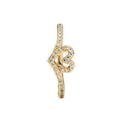 Pandora Timeless Gold-coloured Wishbone Heart Ring 169302C01-56