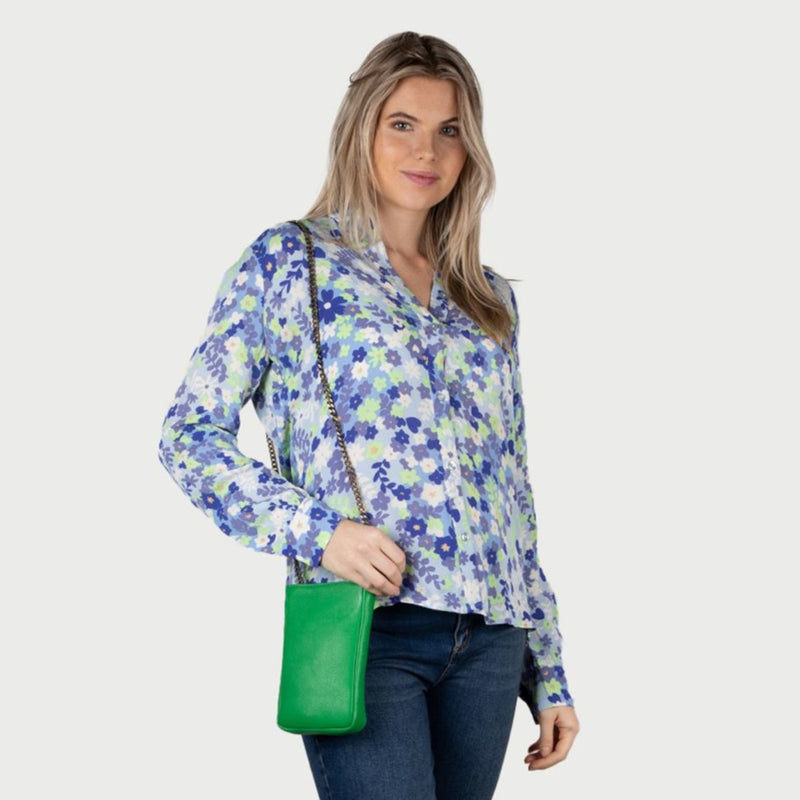 Cowboysbag Roxie Green Leather Phone Bag 3425-000927-zoom-