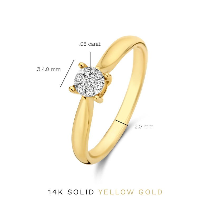 Isabel Bernard De la Paix Hanaé 14 karaat gouden ring | diamant 0.08 ct | IBD330007-50-zoom-