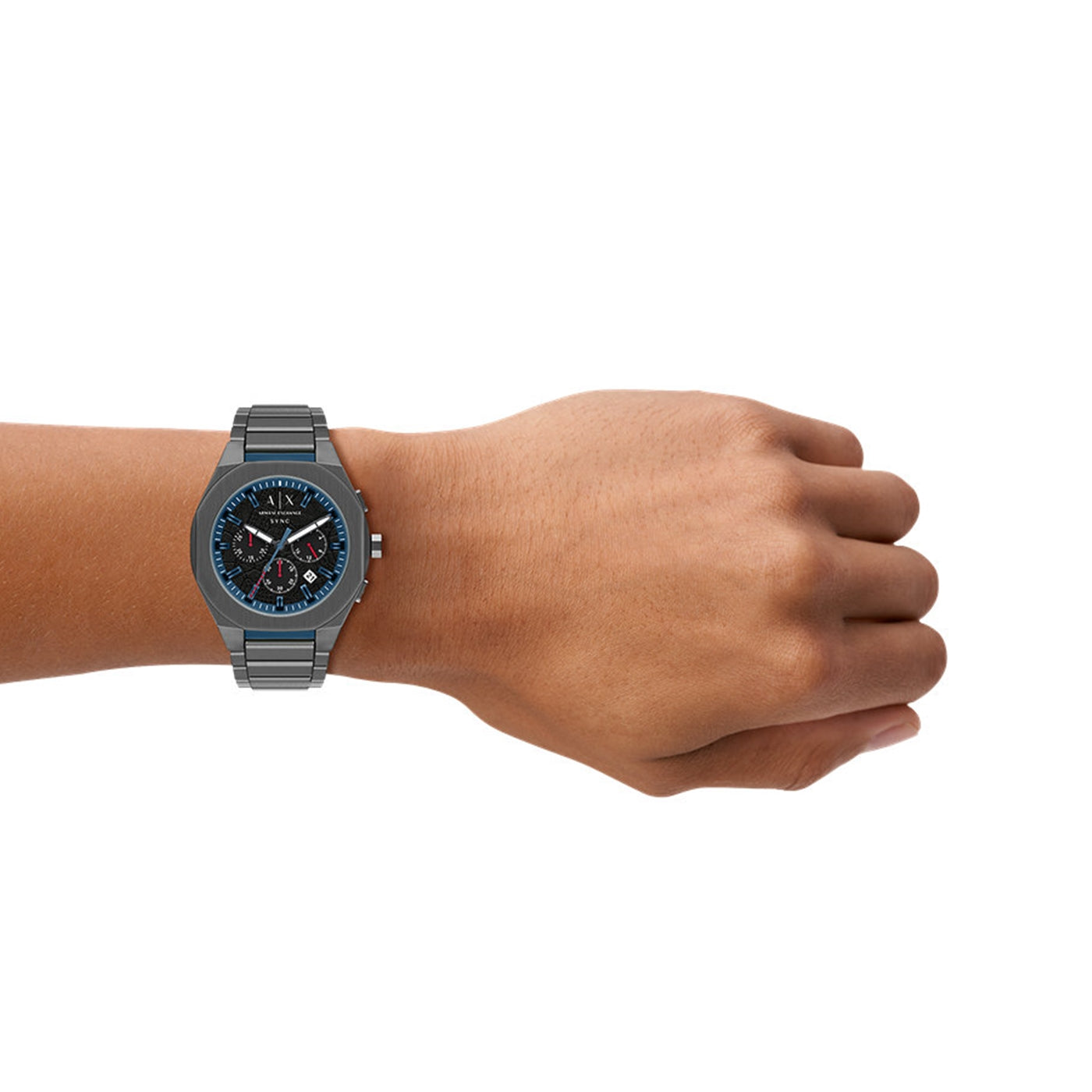 Armani Exchange Sync Round Black Dial Watch AX4295