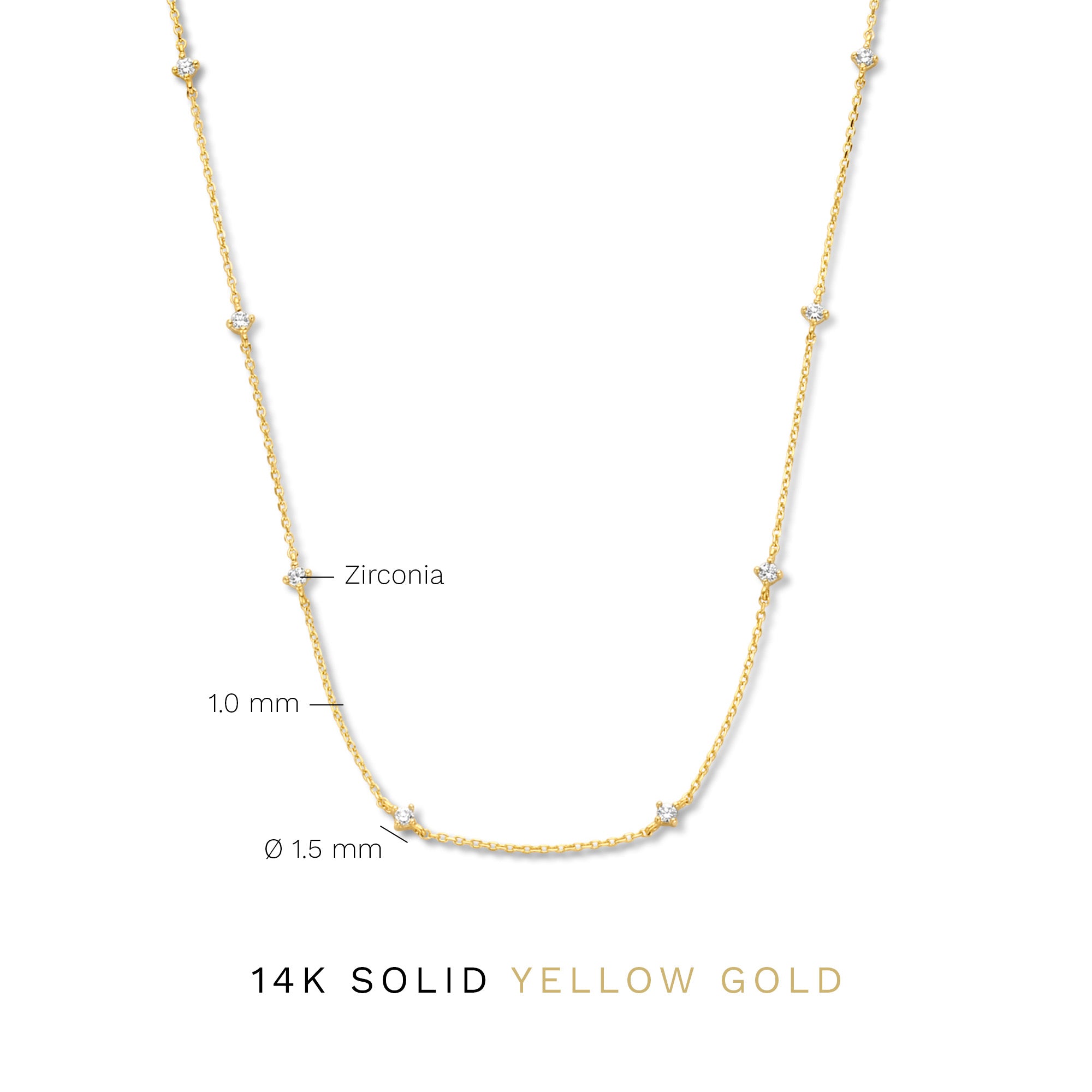 Isabel Bernard Rivoli Esmée 14 Carat Golden Necklace IB340123