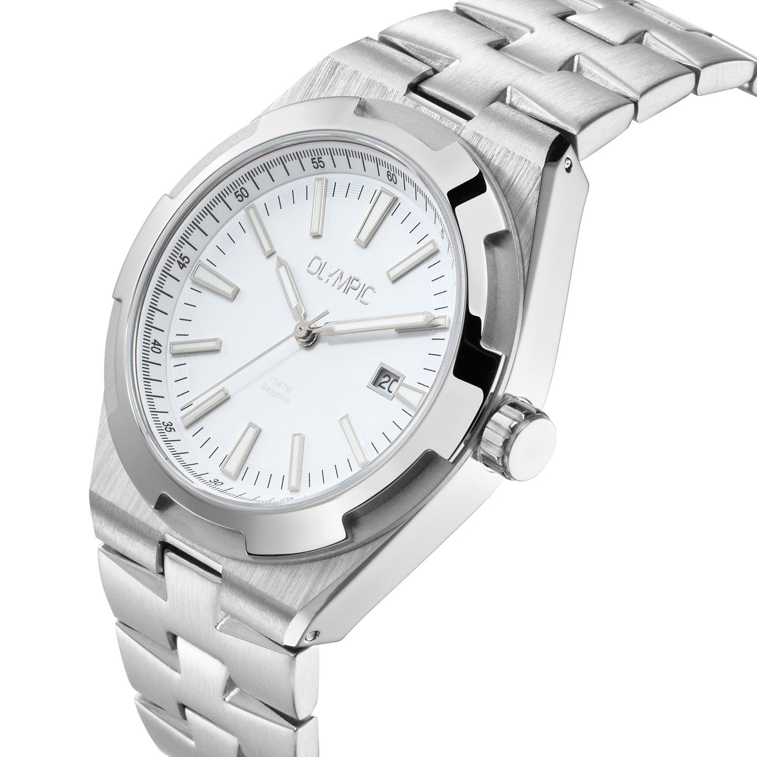 Olympic Legacy Silver and White Men's Watch OL75HSS004