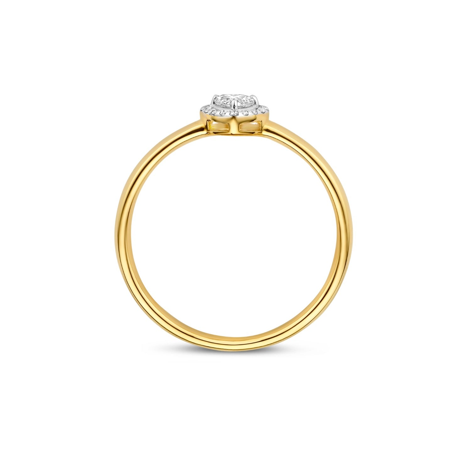 Isabel Bernard De la Paix Amore 14 karat gold ring with diamond 0.14 carat IBD330047-48