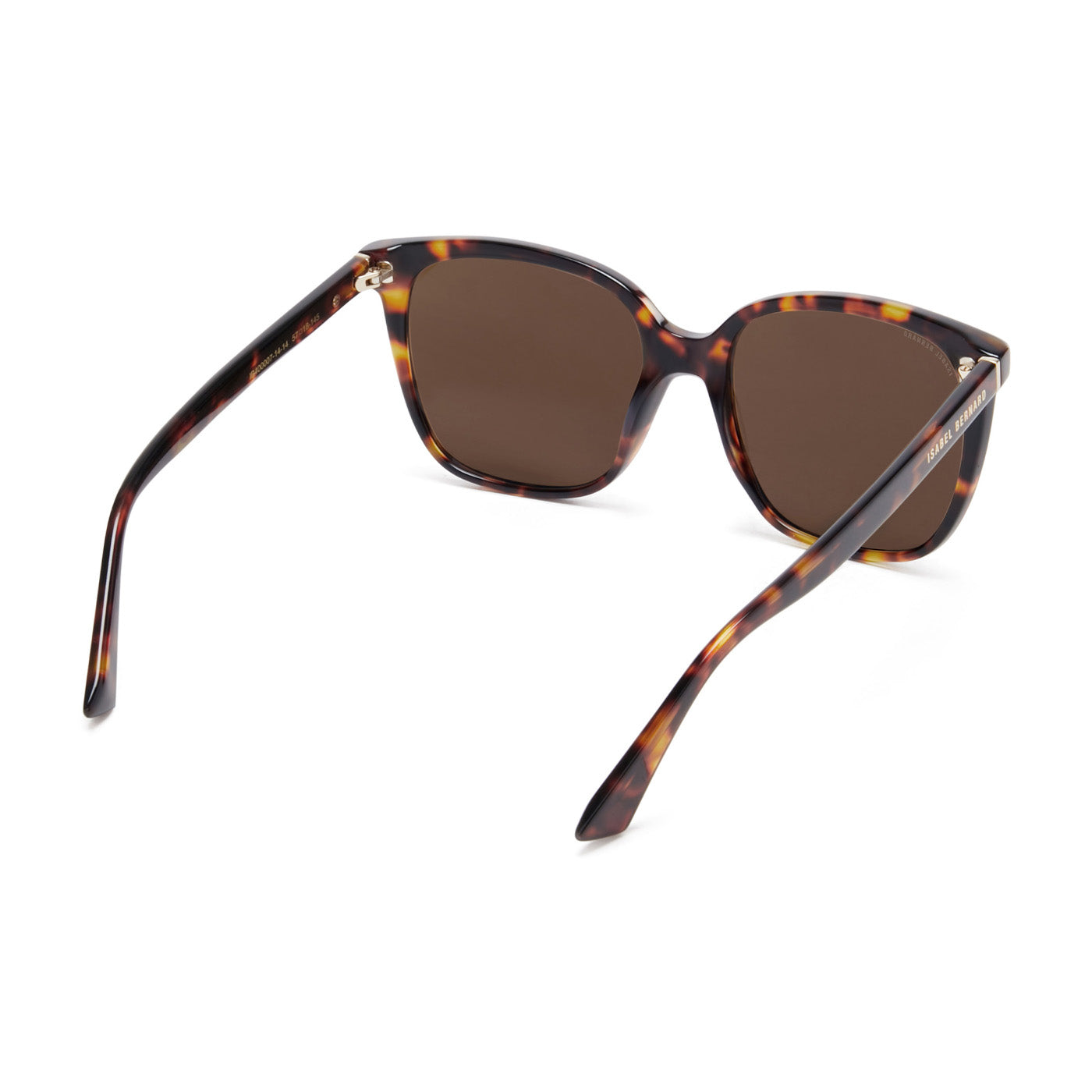 Isabel Bernard La Villette Raison Brown Tortoise Vierkante Sunglasses IB400007-14-14