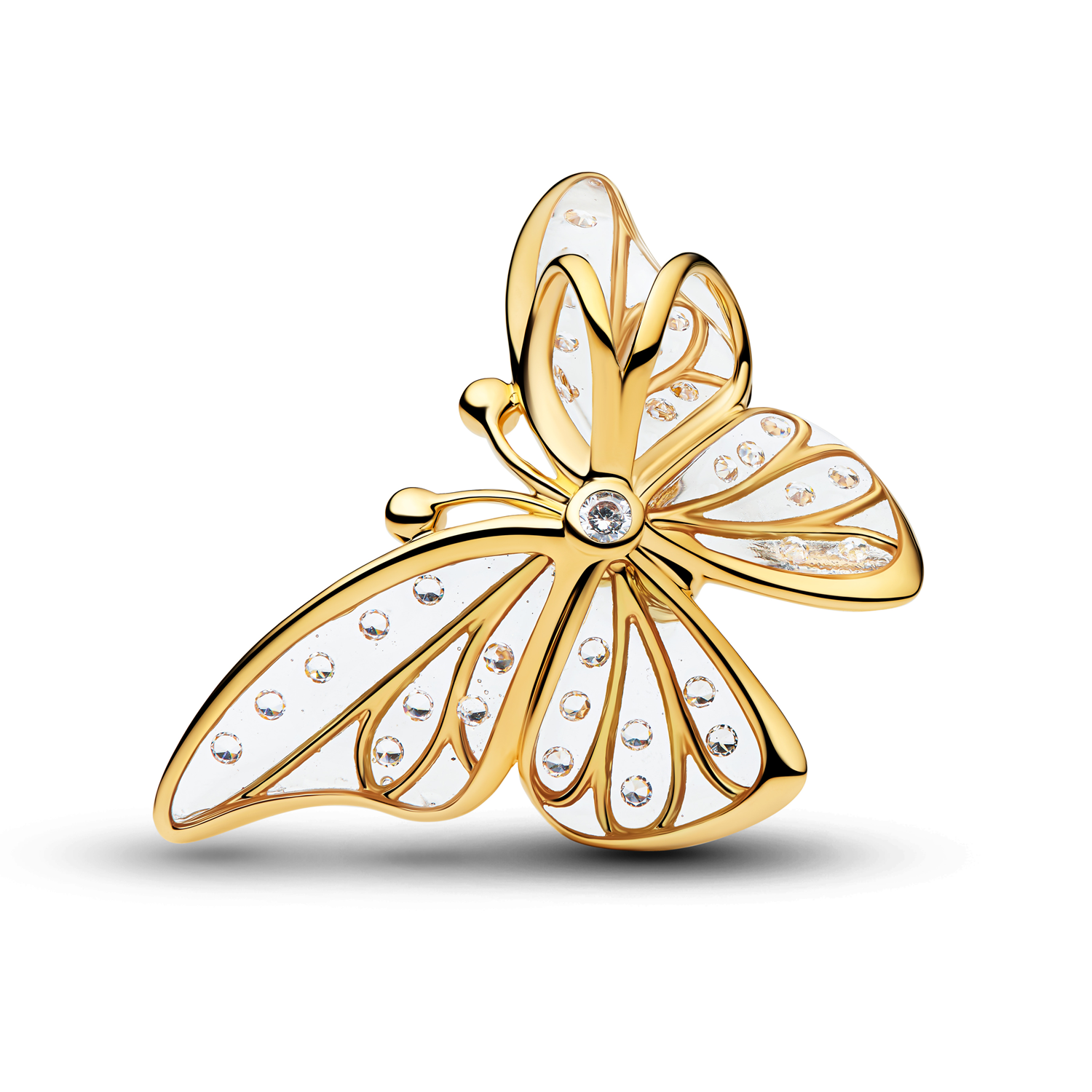 Pandora Moments Gold Plated Zirconia Oversized Butterfly Openwork Charm 764487C01