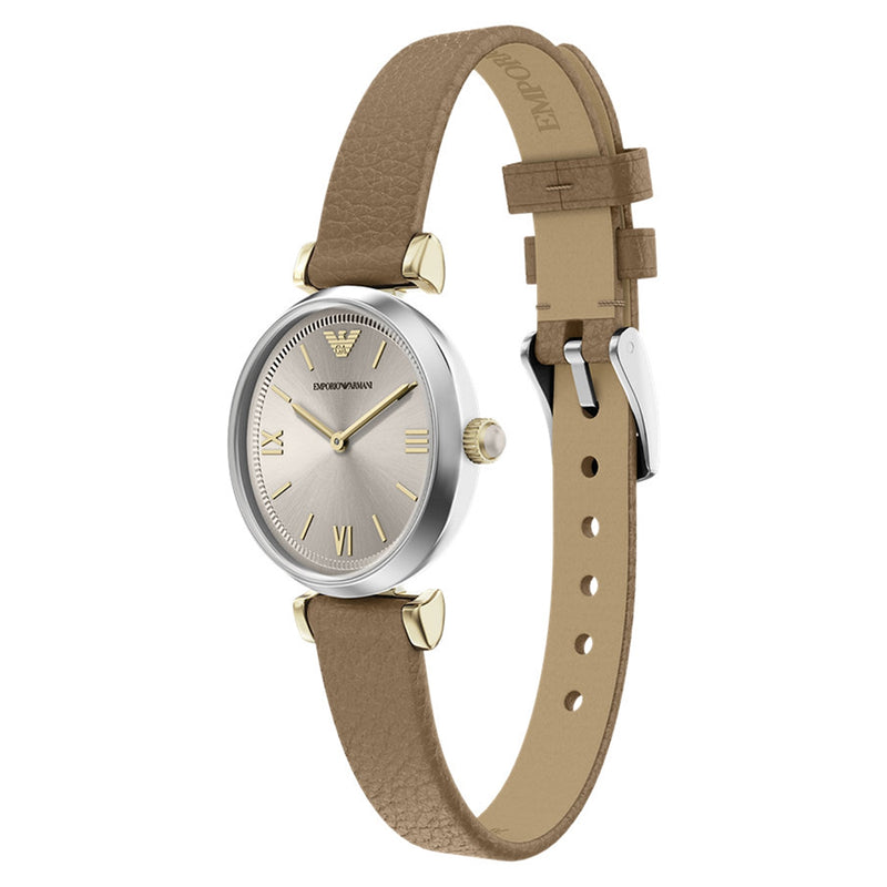 Emporio Armani Round Gold Dial Watch AR11770-zoom-