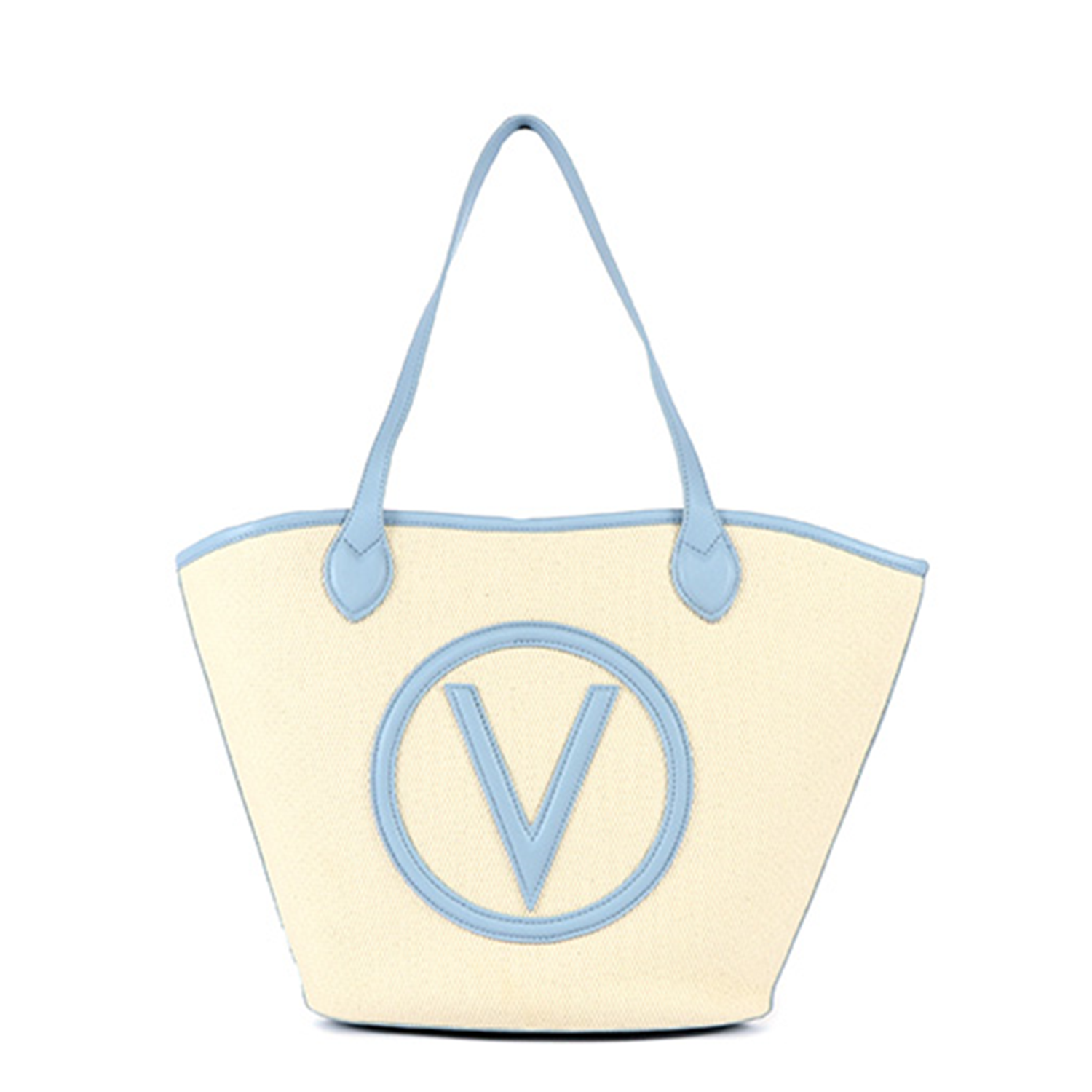 Valentino Bags Covent Beige & Brown Shopper VBS7QO02CANNATURALE/CUOIO