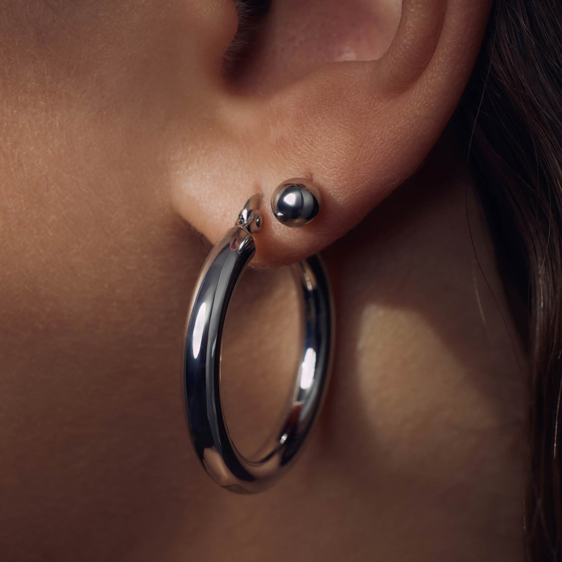 Parte Di Me Bibbiena Poppi Casentino 925 Sterling Silver Hoop Earrings PDM36153