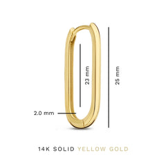 Isabel Bernard Rivoli Aimée 14 Carat Golden Hoop Earrings IB360237