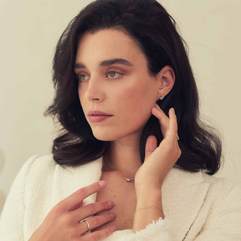 Isabel Bernard De la Paix Christine 14 karaat gouden collier | diamant 0.10 ct | IBD350003-zoom-