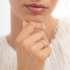 Isabel Bernard Rivoli Jodi 14 Karat Gold Stacking Ring With Zirconia Stone IB330111-50