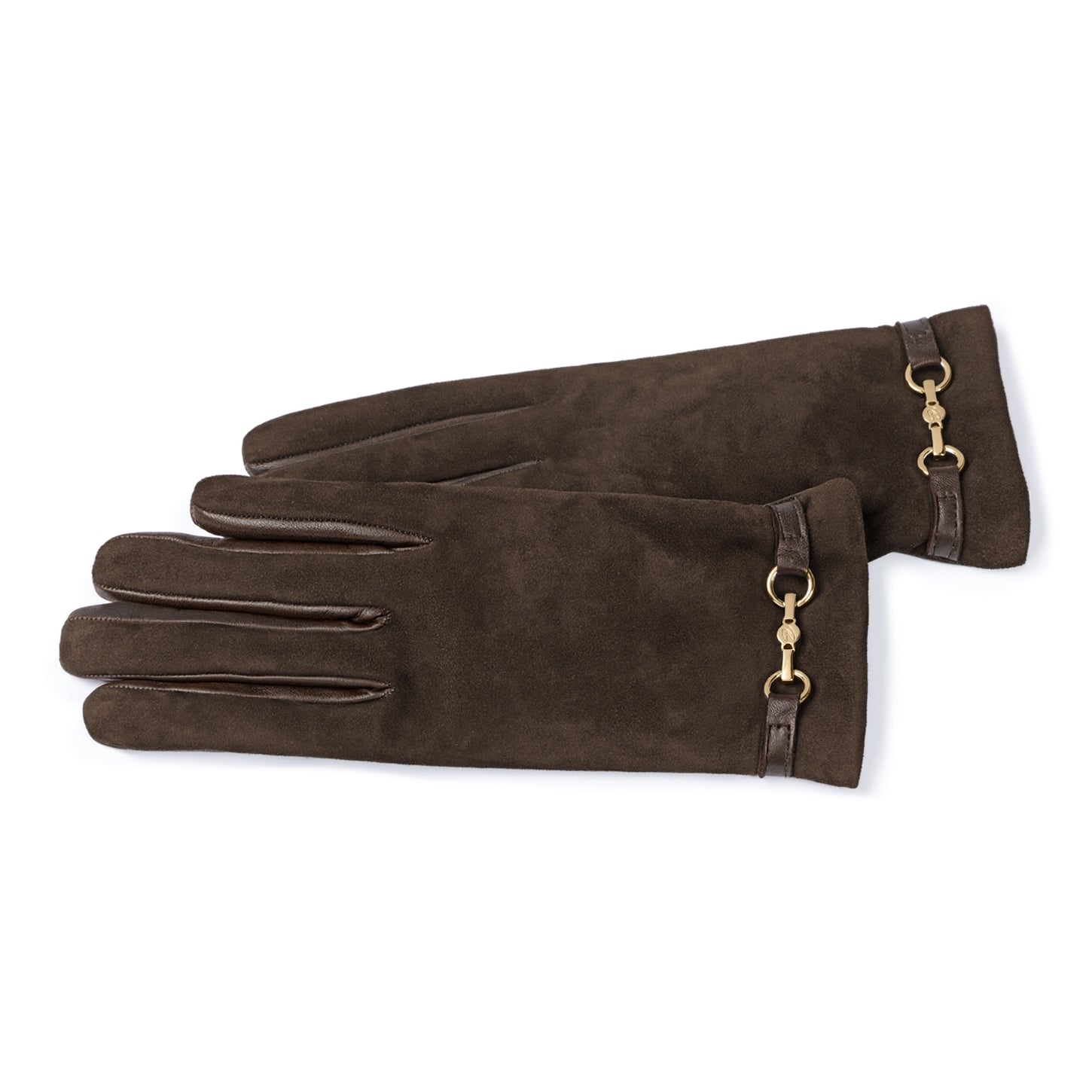 Isabel Bernard Honoré Marcelia dark brown goatskin suéde leather gloves IB67001-131-6.5