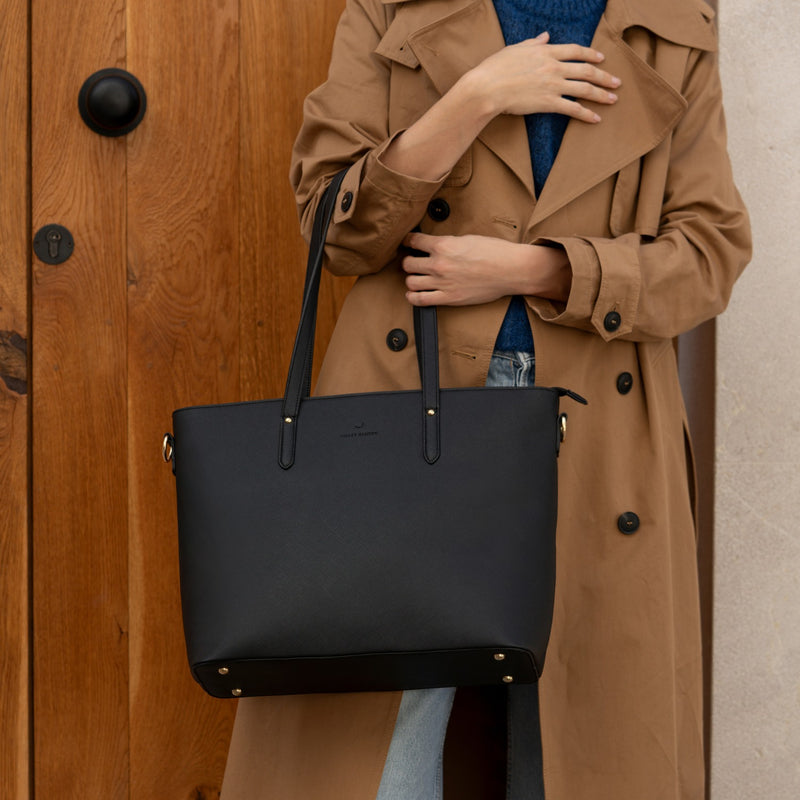 Violet Hamden Essential Bag Zwarte Shopper met 13 inch Laptopvak VH25036-801-zoom-