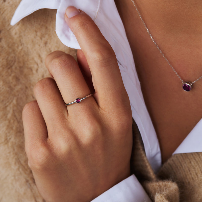 Violet Hamden Venus Zilveren Ring Met Geboortesteen VH330007JUL-56-zoom-