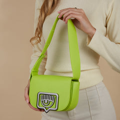 Chiara Ferragni Eyelike Green Shoulder Bag 75SB4BB9-ZS517-109