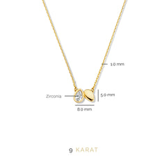 Beloro Jewels Regalo d'Amore 9 carat gold Necklace and Bracelet Giftset BO90016