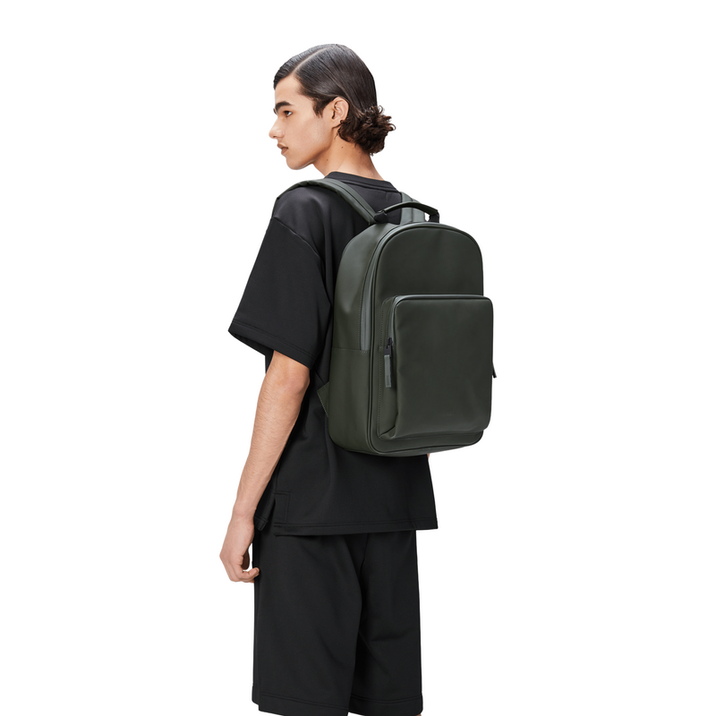 Rains Book Daypack Large Green Backpack R13680-03-zoom-