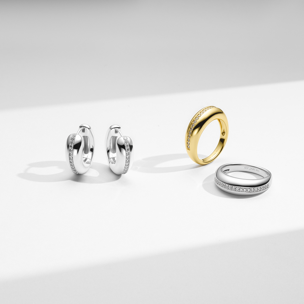 Sif Jakobs 925 Sterling Silver Palermo Ring SJ-R2588-CZ-52