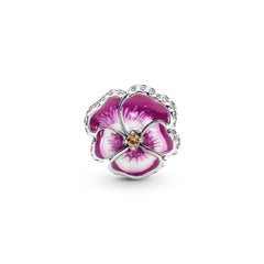 Pandora Moments 925 Sterling Silver Pansy Flower Charm 790777C01