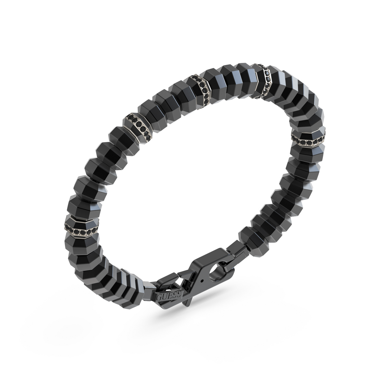 Guess Exagon Silver Bracelet JUMB05087JWSTS