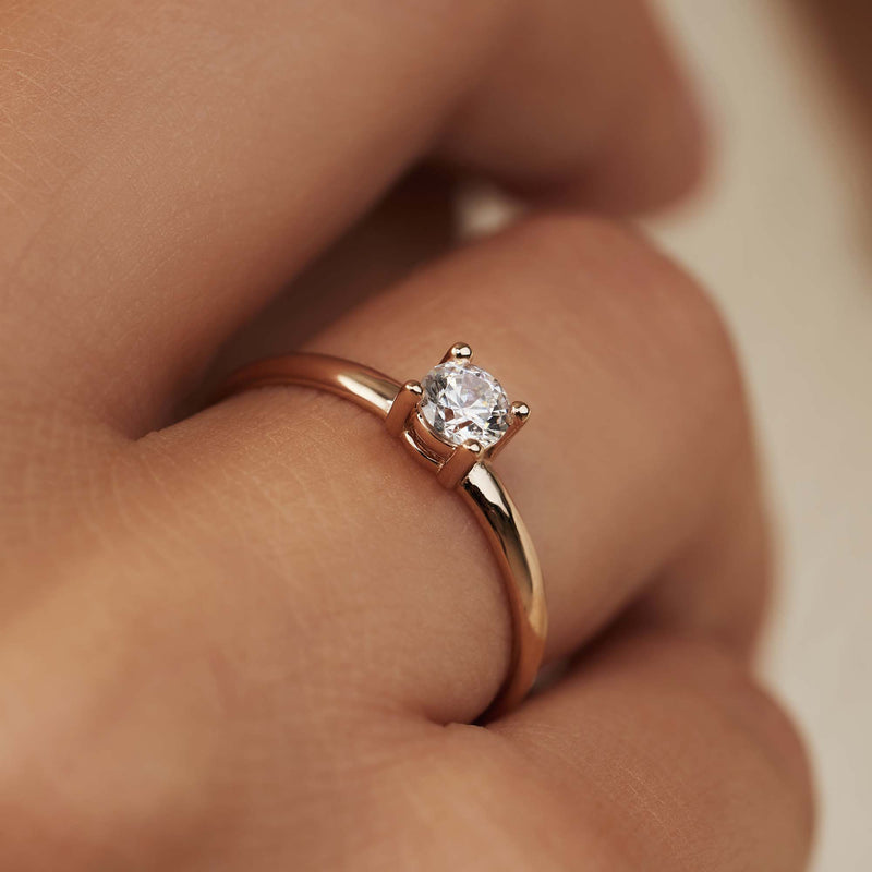 Isabel Bernard La Concorde Soleil 14 Karaat Roségouden Ring IB330074-50 (Maat: 50)-zoom-