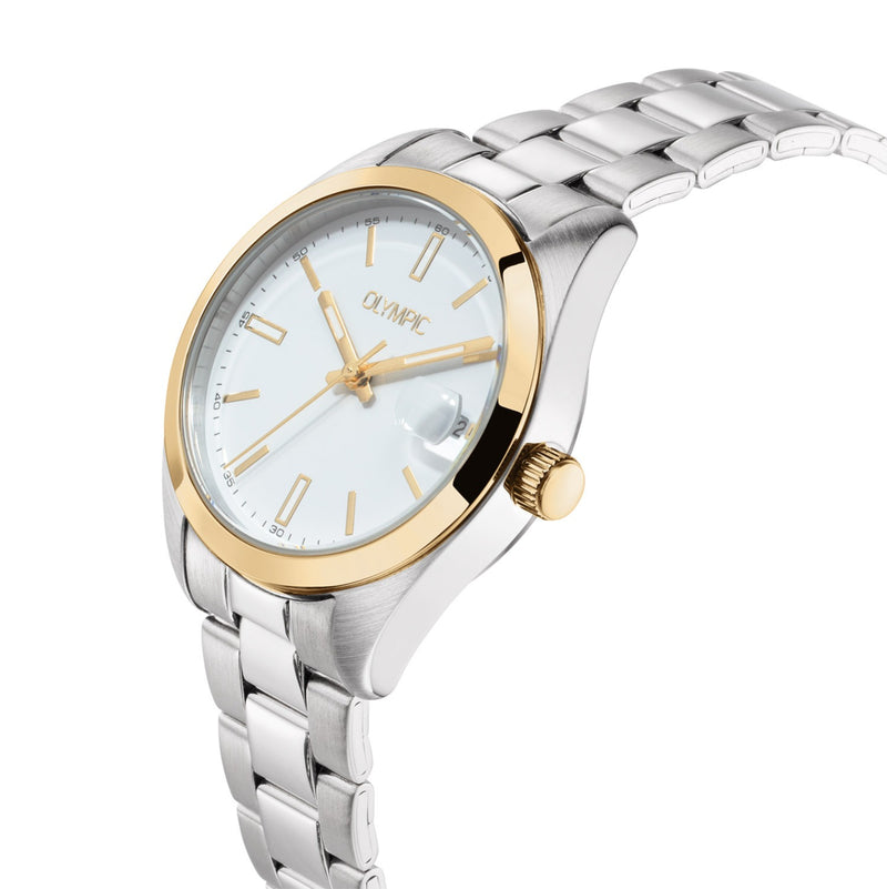 Olympic Louise Zilver en Wit Dameshorloge OL75DSS004B-zoom-